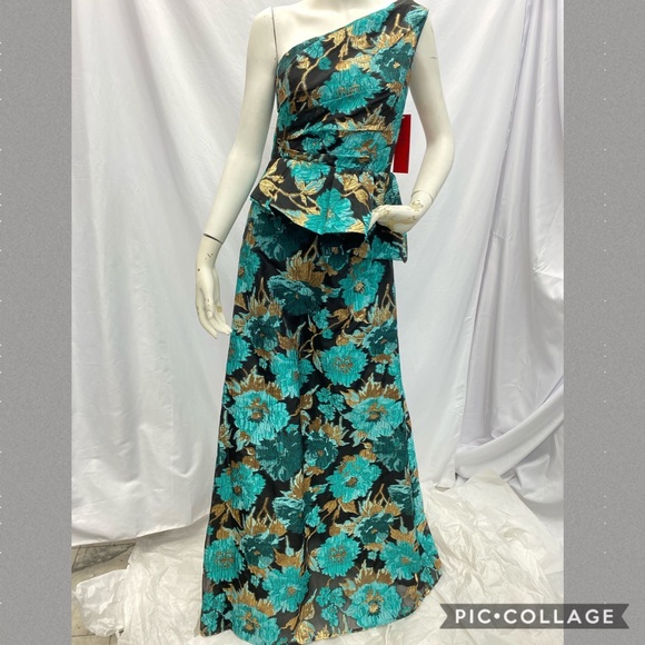 Carmen Marc Valvo infusion one shoulder Gown